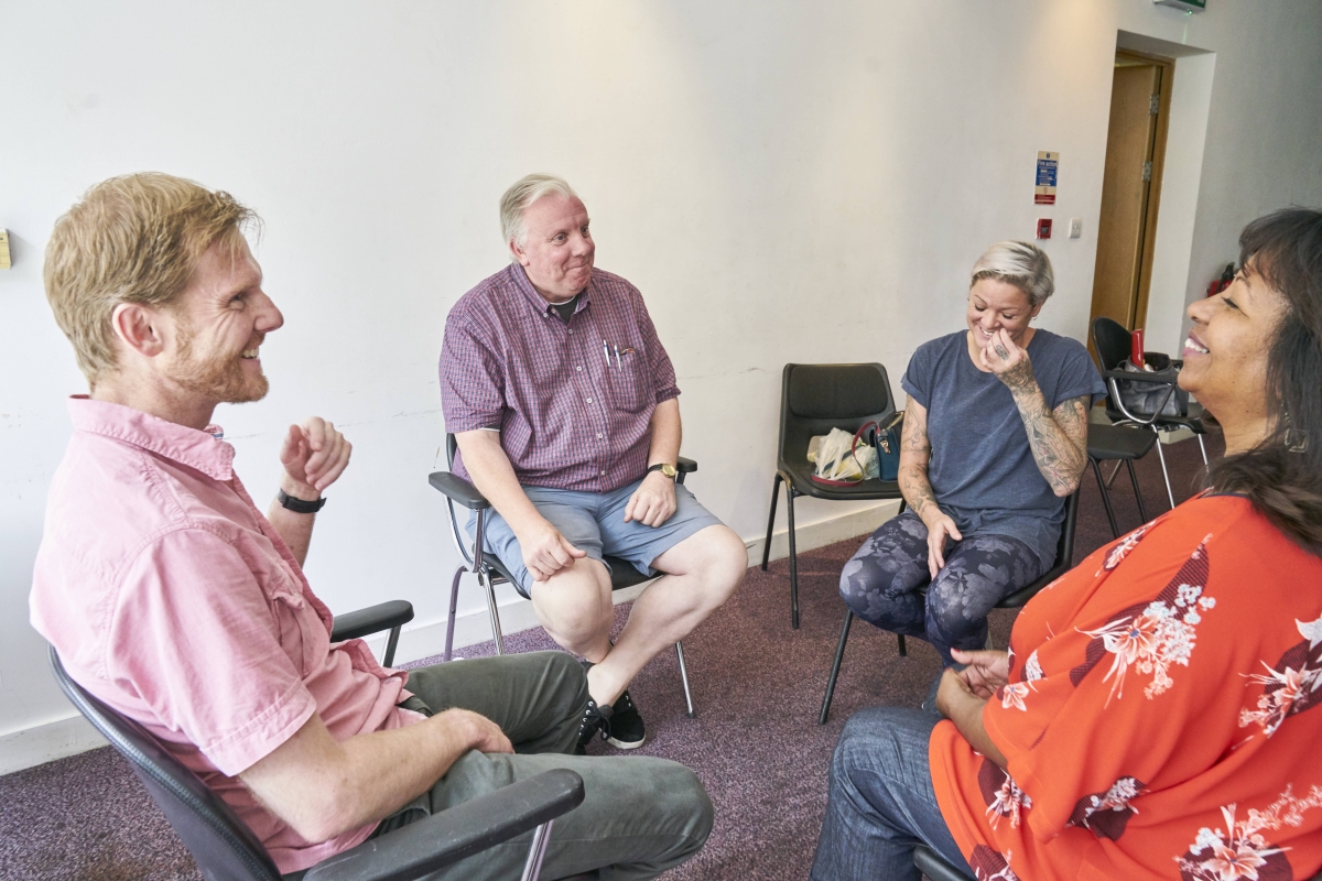 QSA participants and staff enjoying a group mindfulness session